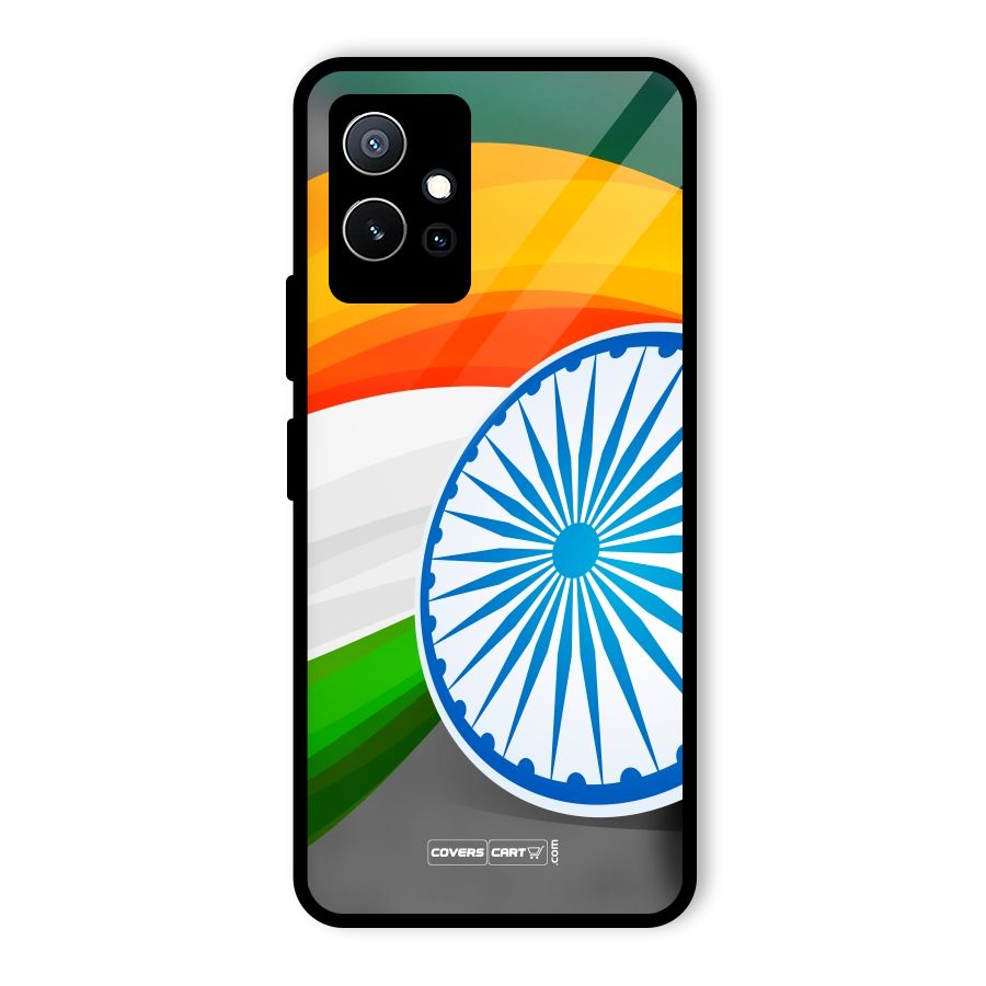 Tri Color Glass Back Case for Vivo T1 5G
