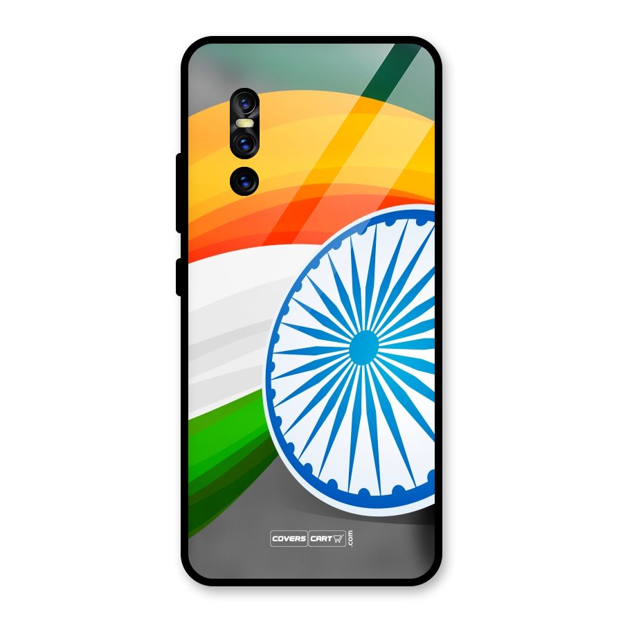 Tri Color Glass Back Case for Vivo V15 Pro