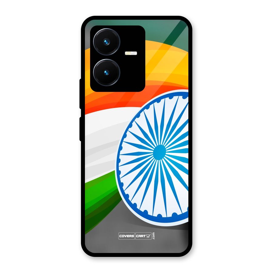 Tri Color Glass Back Case for Vivo Y22