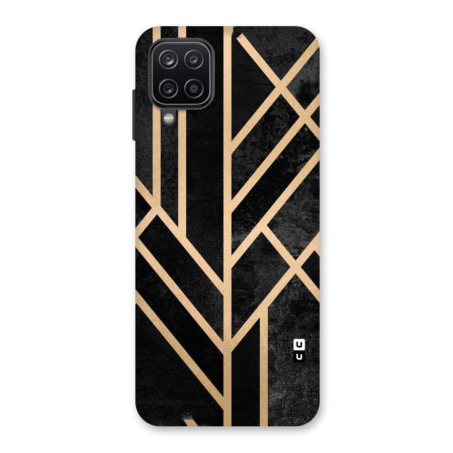 Tri Lines Gold Back Case for Galaxy A12
