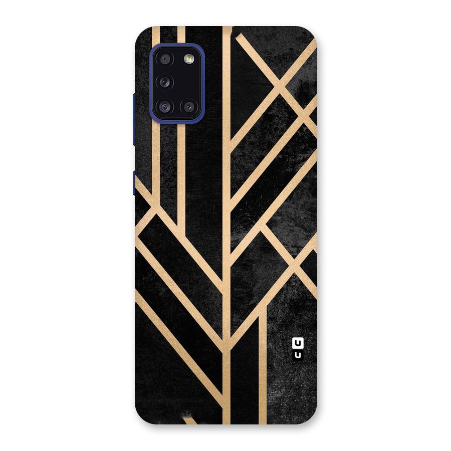 Tri Lines Gold Back Case for Galaxy A31