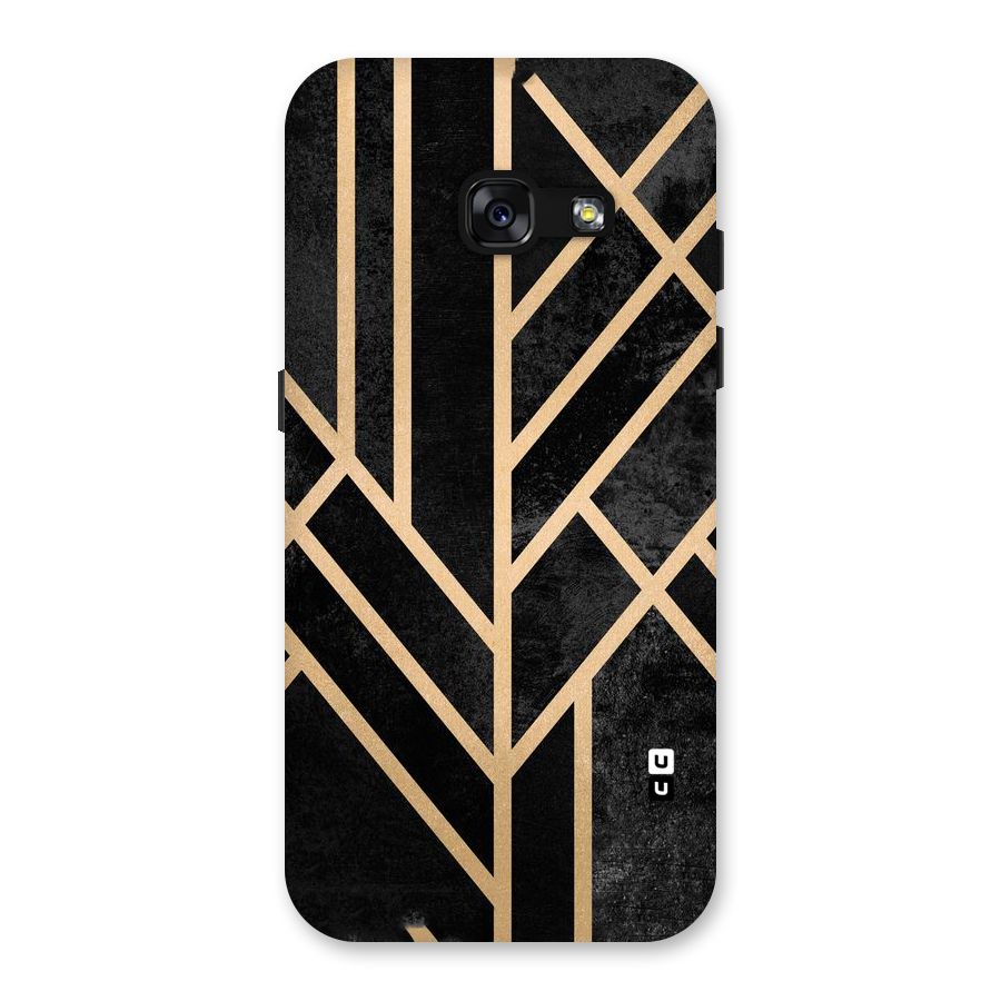 Tri Lines Gold Back Case for Galaxy A3 (2017)