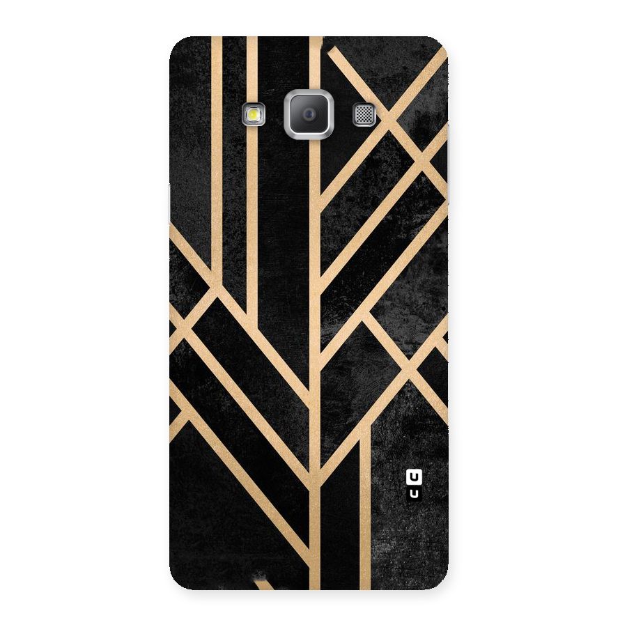 Tri Lines Gold Back Case for Galaxy A7