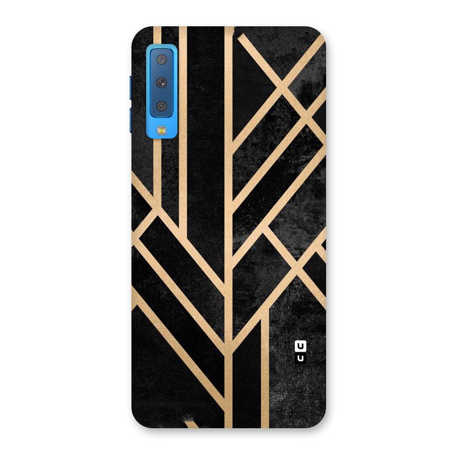 Tri Lines Gold Back Case for Galaxy A7 (2018)