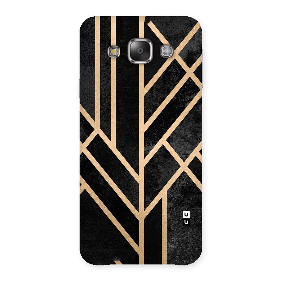Tri Lines Gold Back Case for Galaxy E7