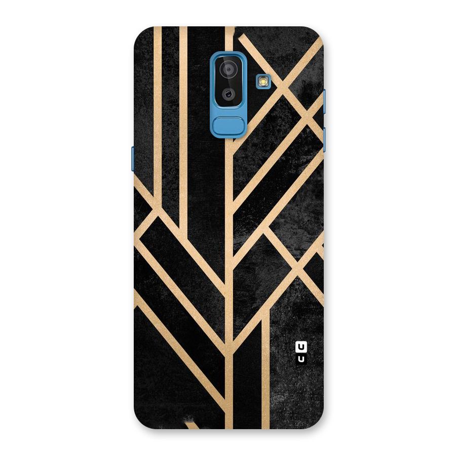 Tri Lines Gold Back Case for Galaxy J8