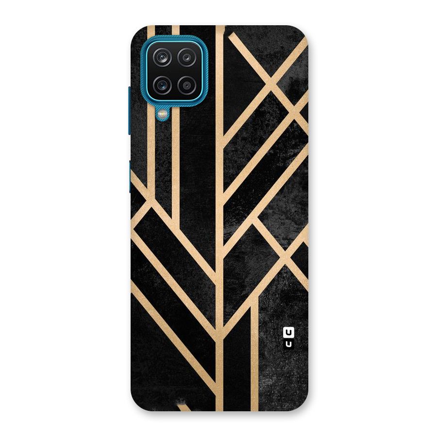 Tri Lines Gold Back Case for Galaxy M12