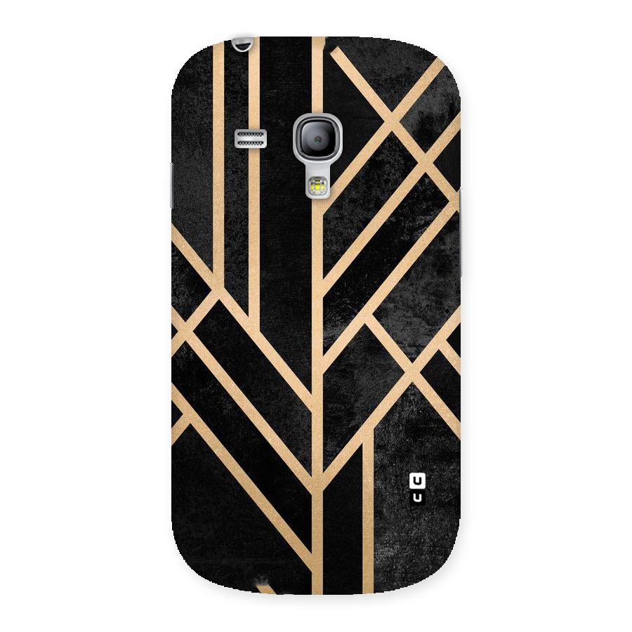 Tri Lines Gold Back Case for Galaxy S3 Mini