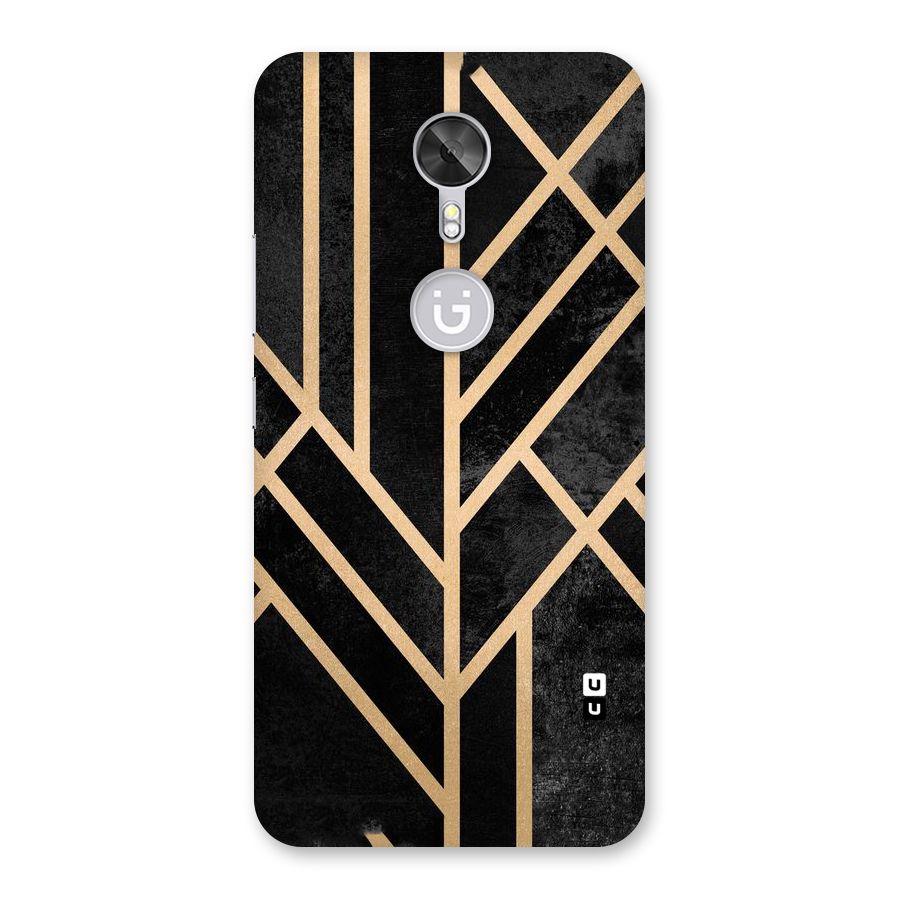 Tri Lines Gold Back Case for Gionee A1