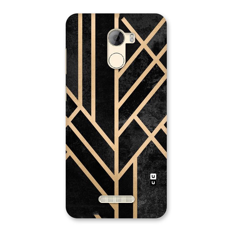 Tri Lines Gold Back Case for Gionee A1 LIte