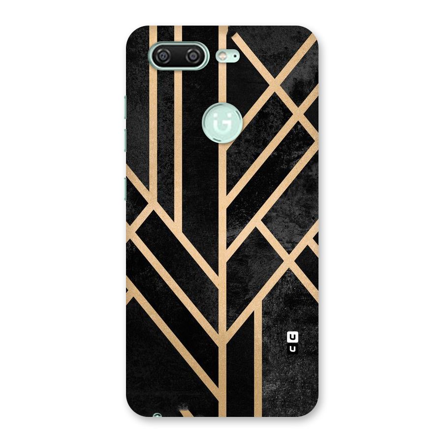 Tri Lines Gold Back Case for Gionee S10
