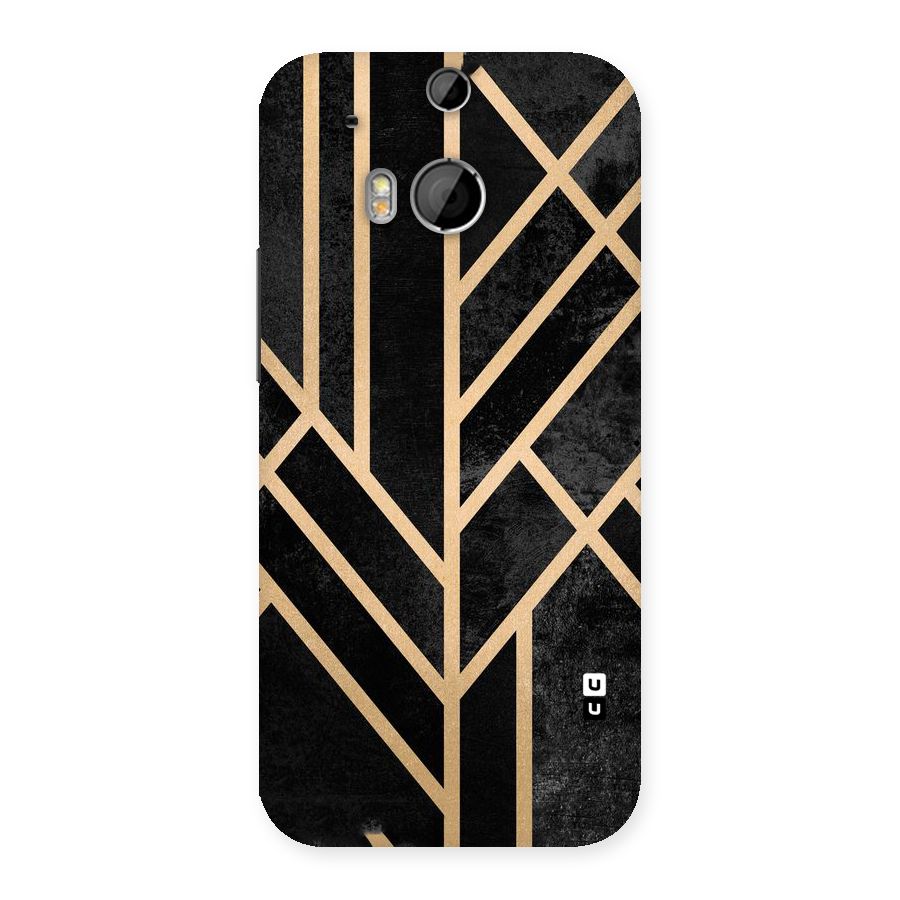 Tri Lines Gold Back Case for HTC One M8