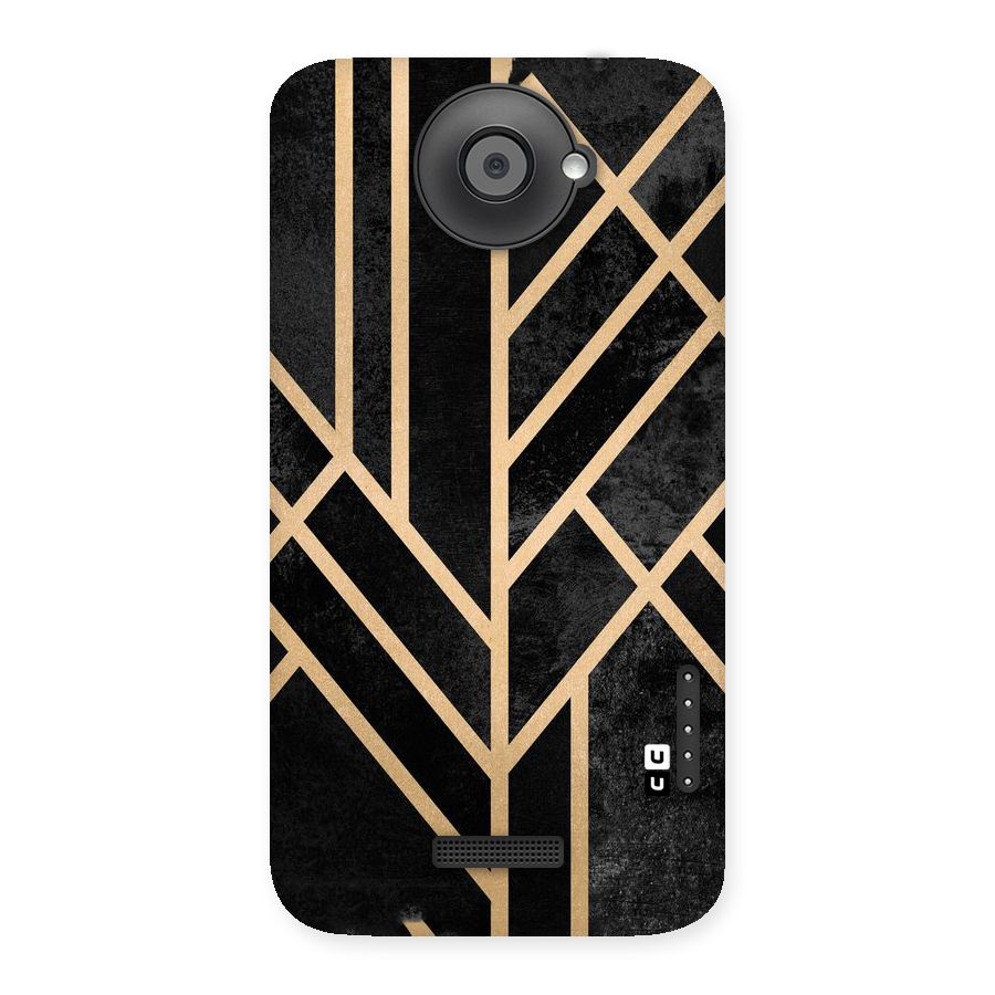 Tri Lines Gold Back Case for HTC One X