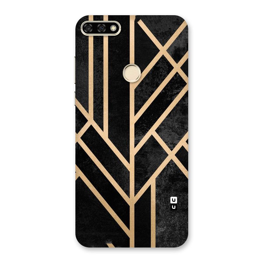 Tri Lines Gold Back Case for Honor 7A