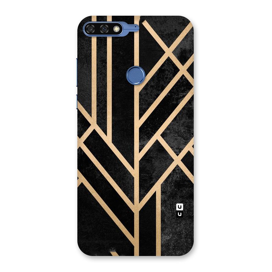 Tri Lines Gold Back Case for Honor 7C