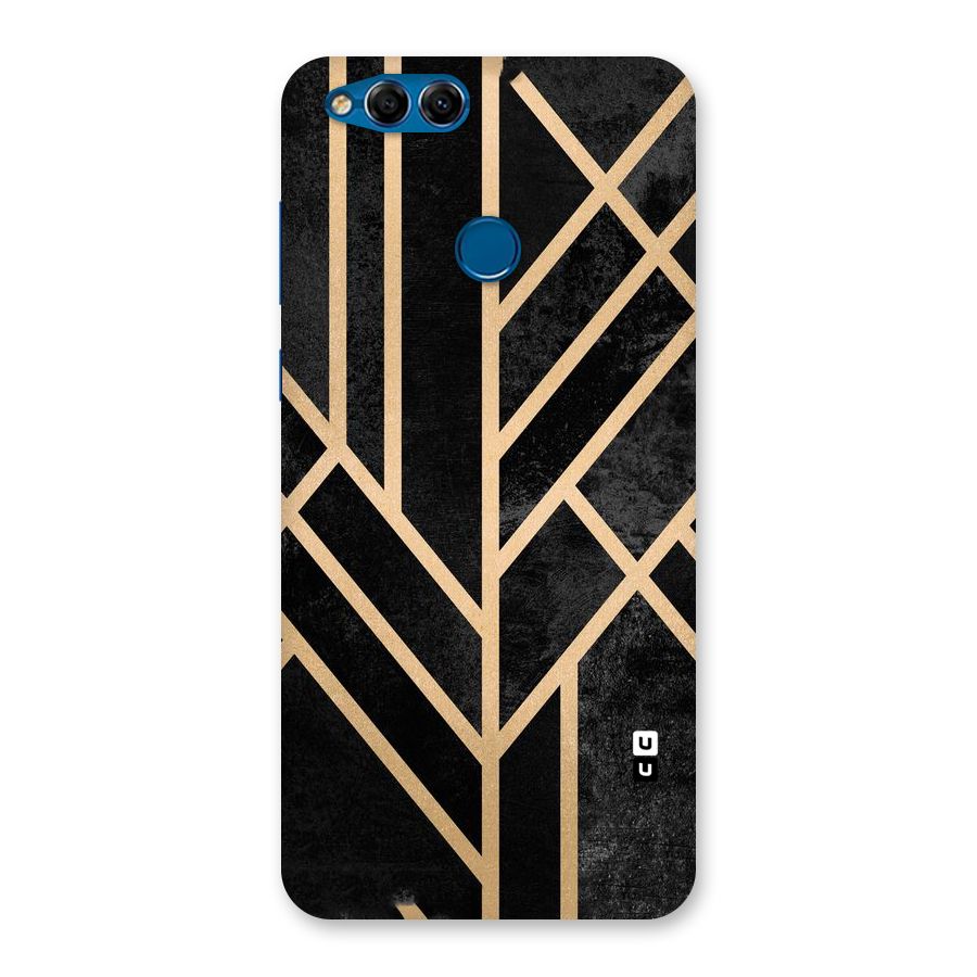 Tri Lines Gold Back Case for Honor 7X