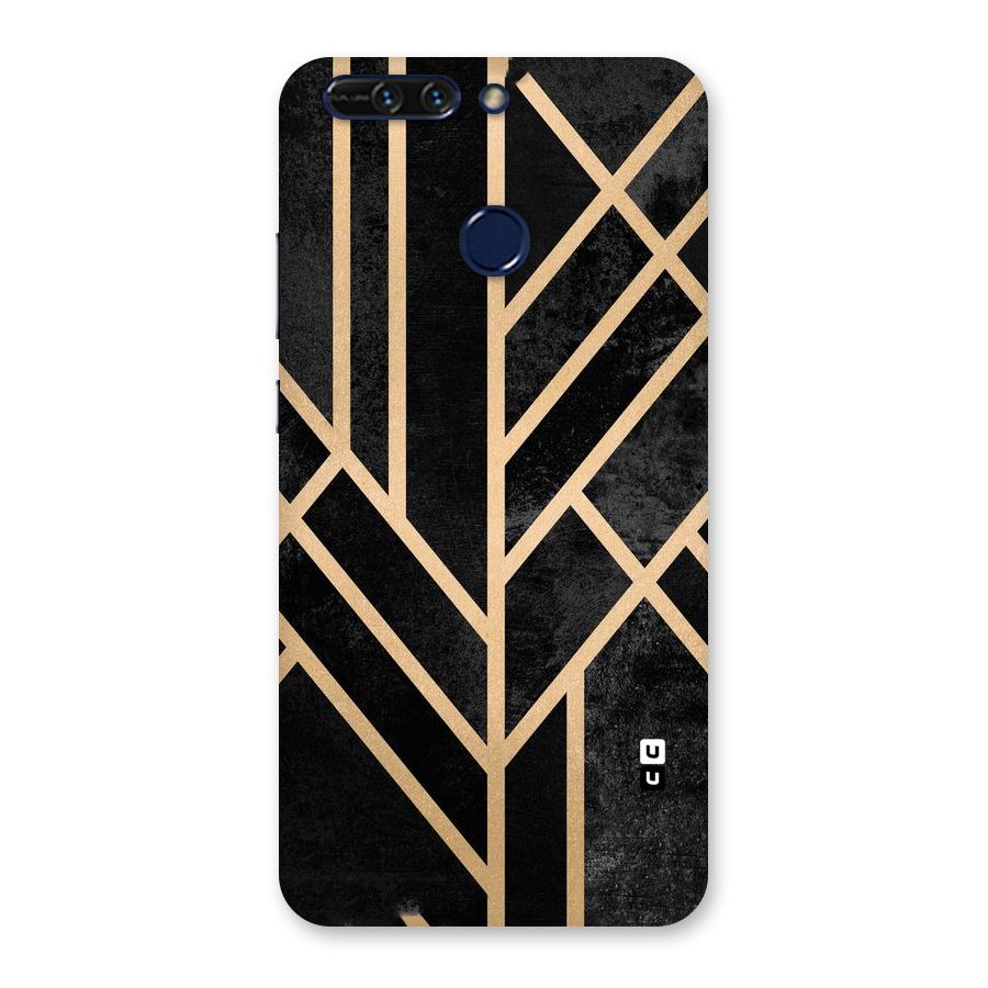 Tri Lines Gold Back Case for Honor 8 Pro