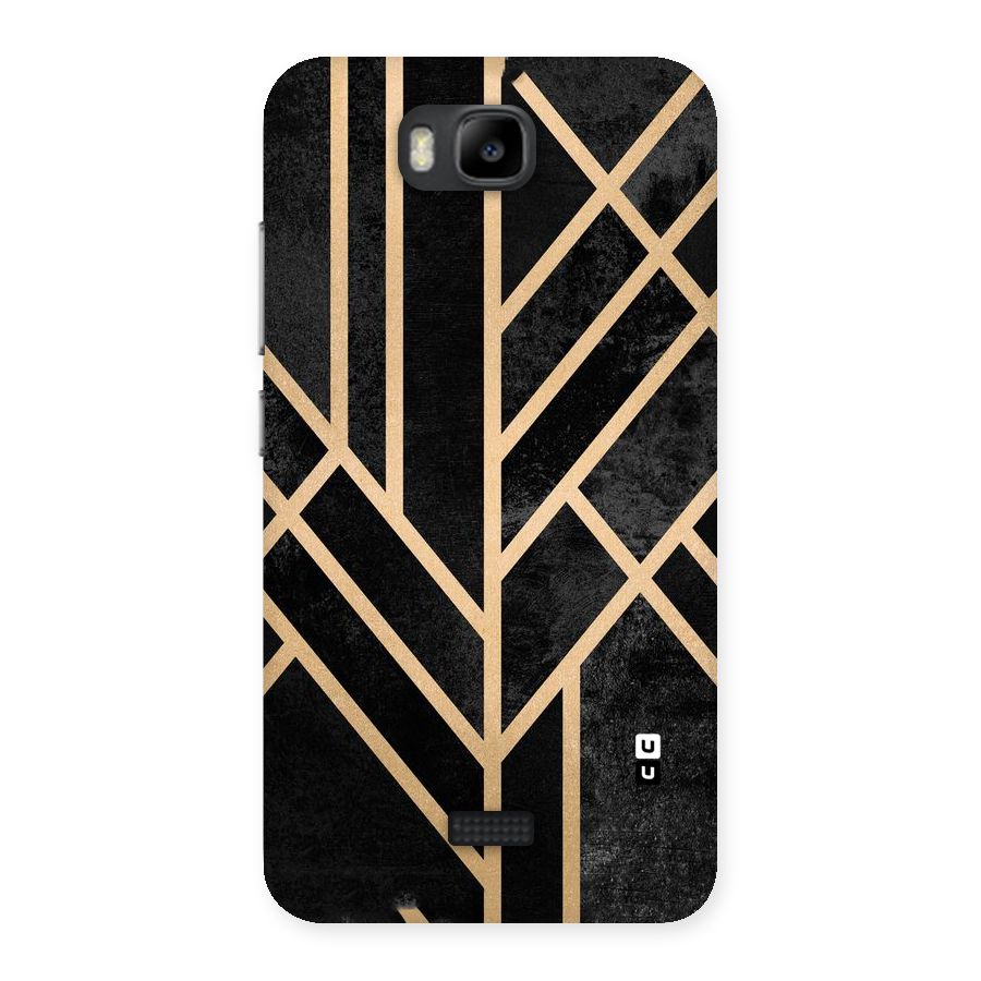Tri Lines Gold Back Case for Honor Bee