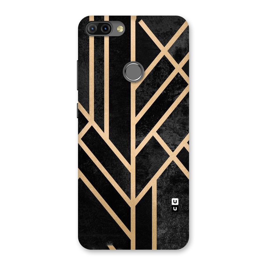 Tri Lines Gold Back Case for Infinix Hot 6 Pro