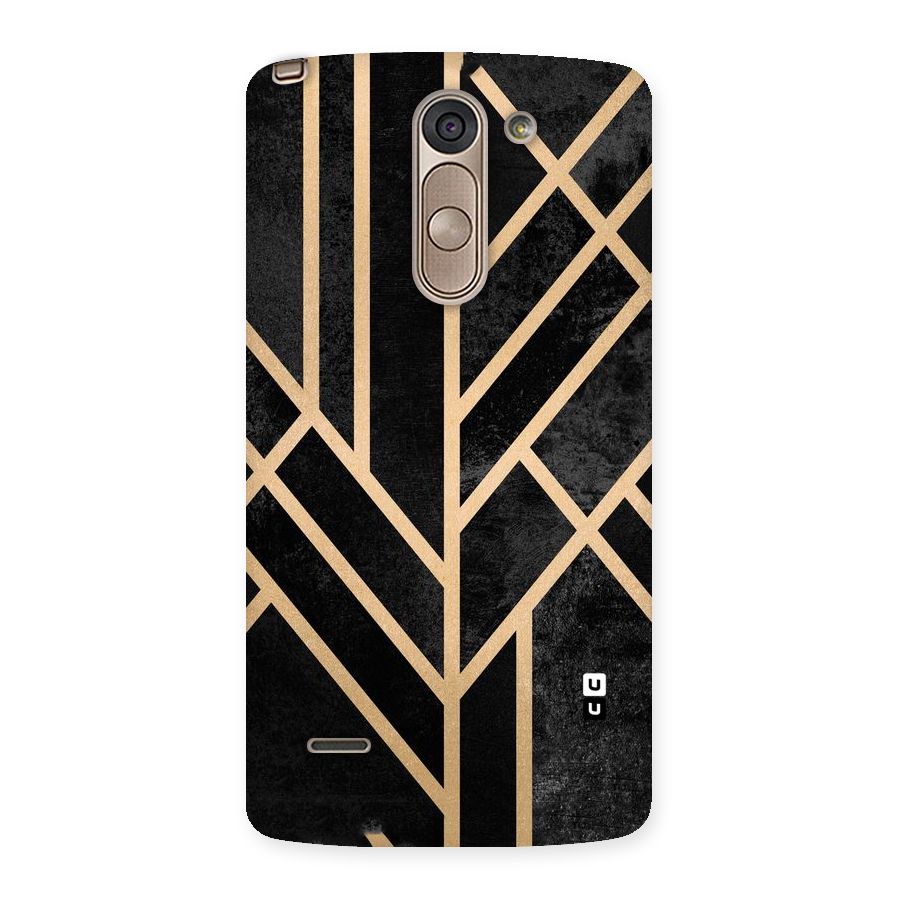 Tri Lines Gold Back Case for LG G3 Stylus