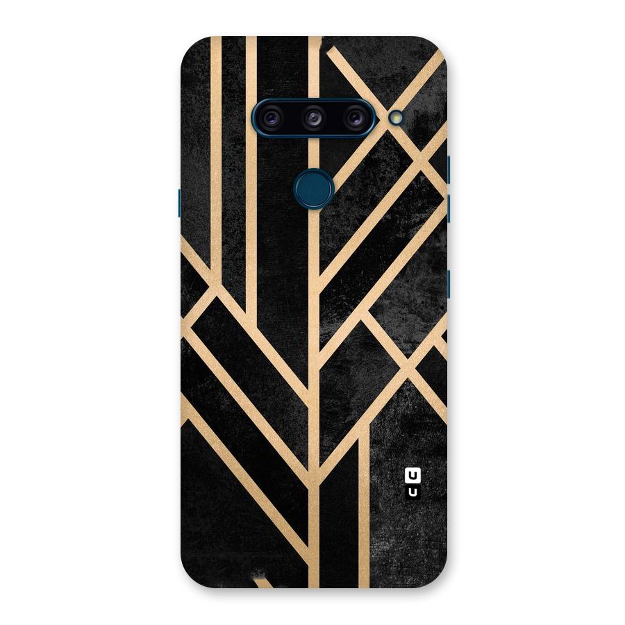 Tri Lines Gold Back Case for LG  V40 ThinQ