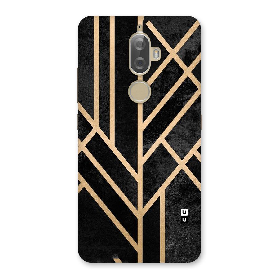 Tri Lines Gold Back Case for Lenovo K8 Plus