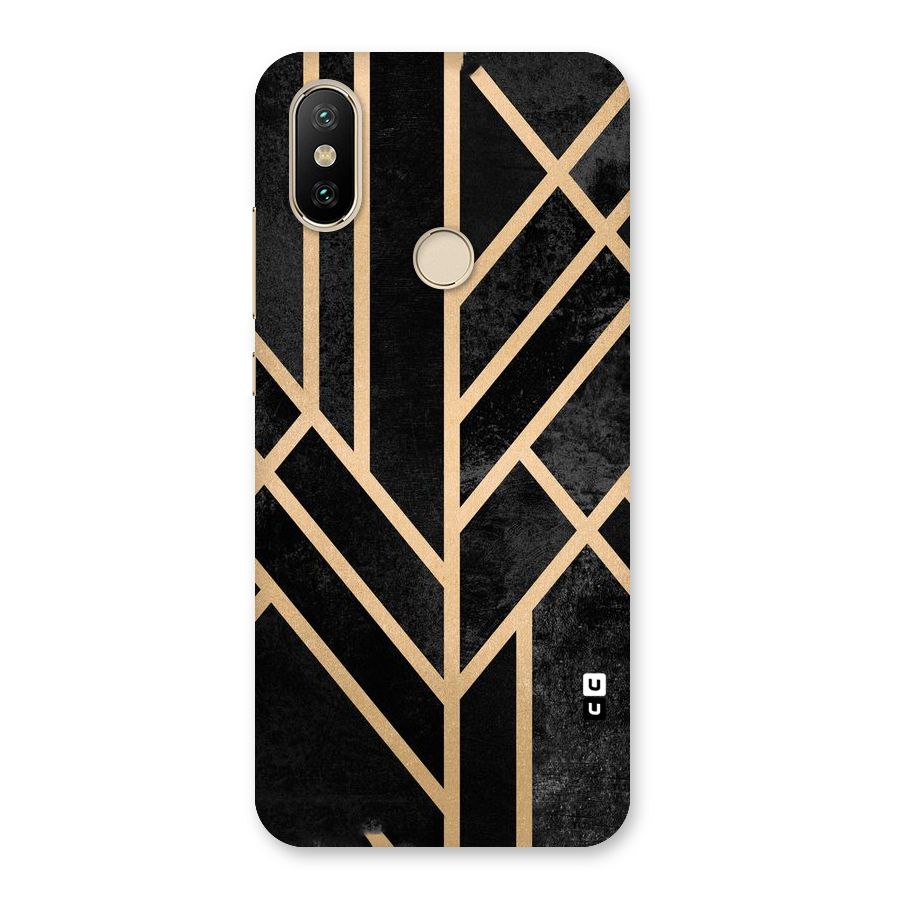 Tri Lines Gold Back Case for Mi A2