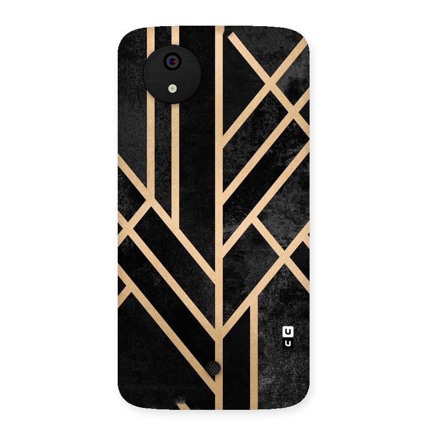 Tri Lines Gold Back Case for Micromax Canvas A1