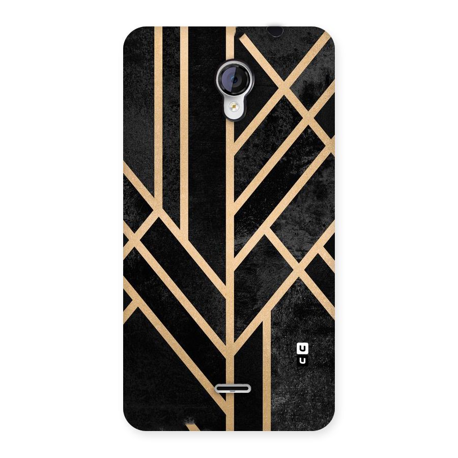 Tri Lines Gold Back Case for Micromax Unite 2 A106