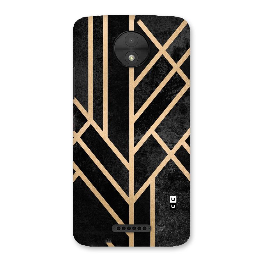 Tri Lines Gold Back Case for Moto C