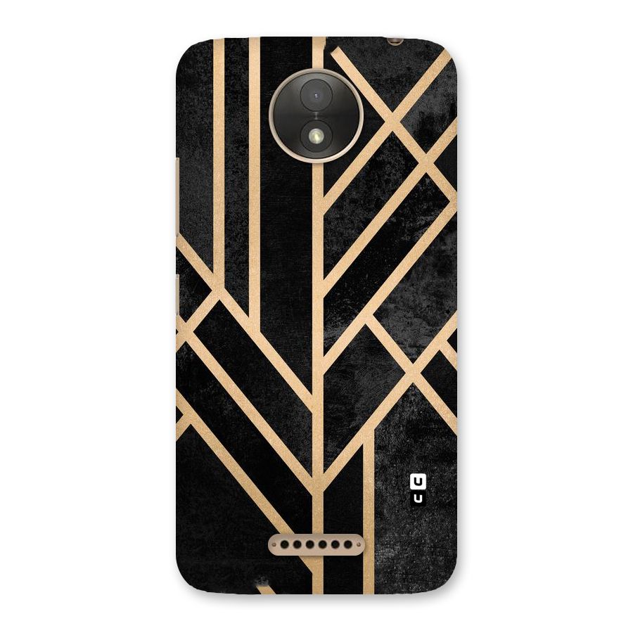 Tri Lines Gold Back Case for Moto C Plus