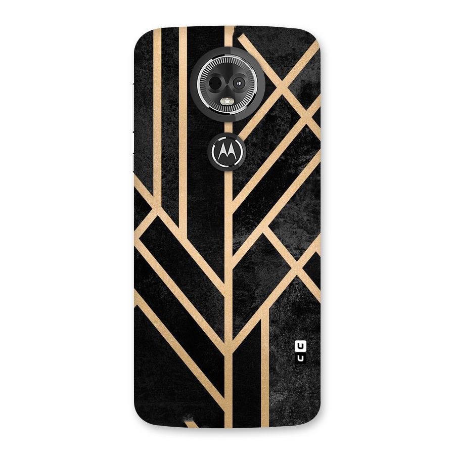 Tri Lines Gold Back Case for Moto E5 Plus