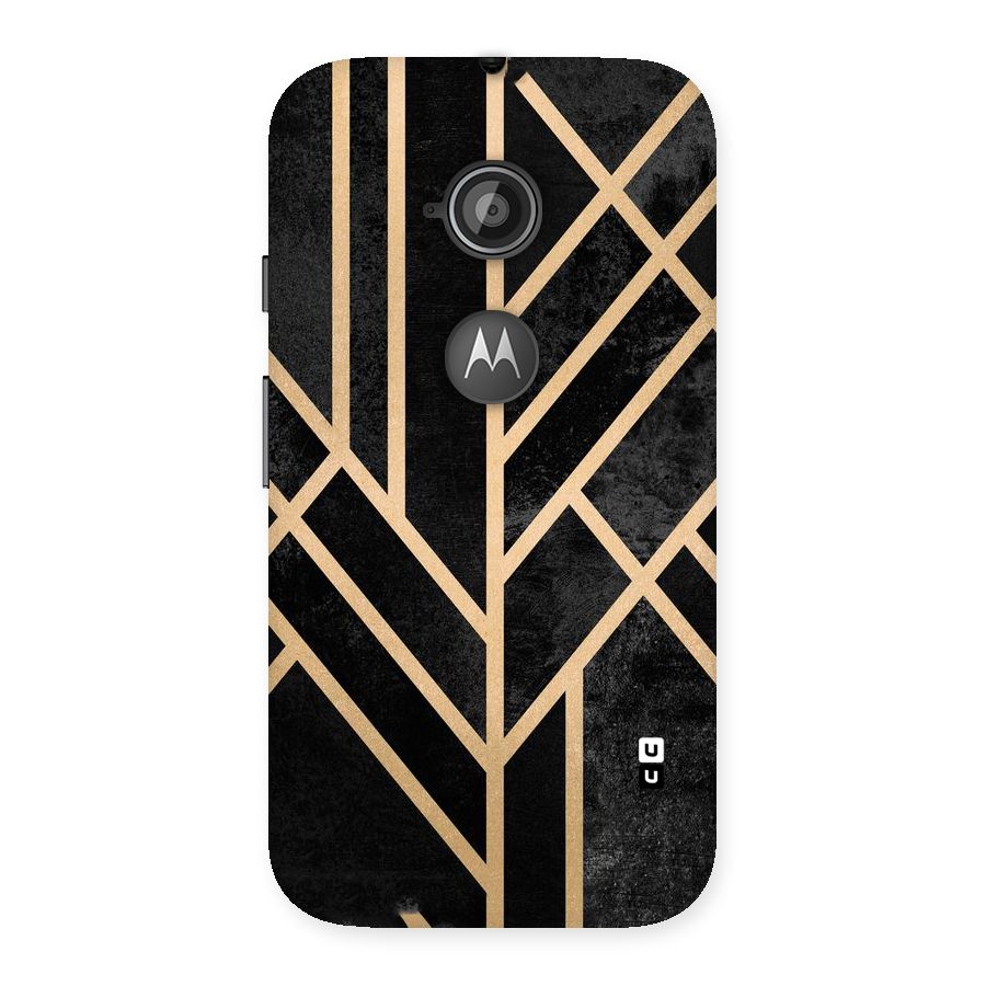 Tri Lines Gold Back Case for Moto E 2nd Gen