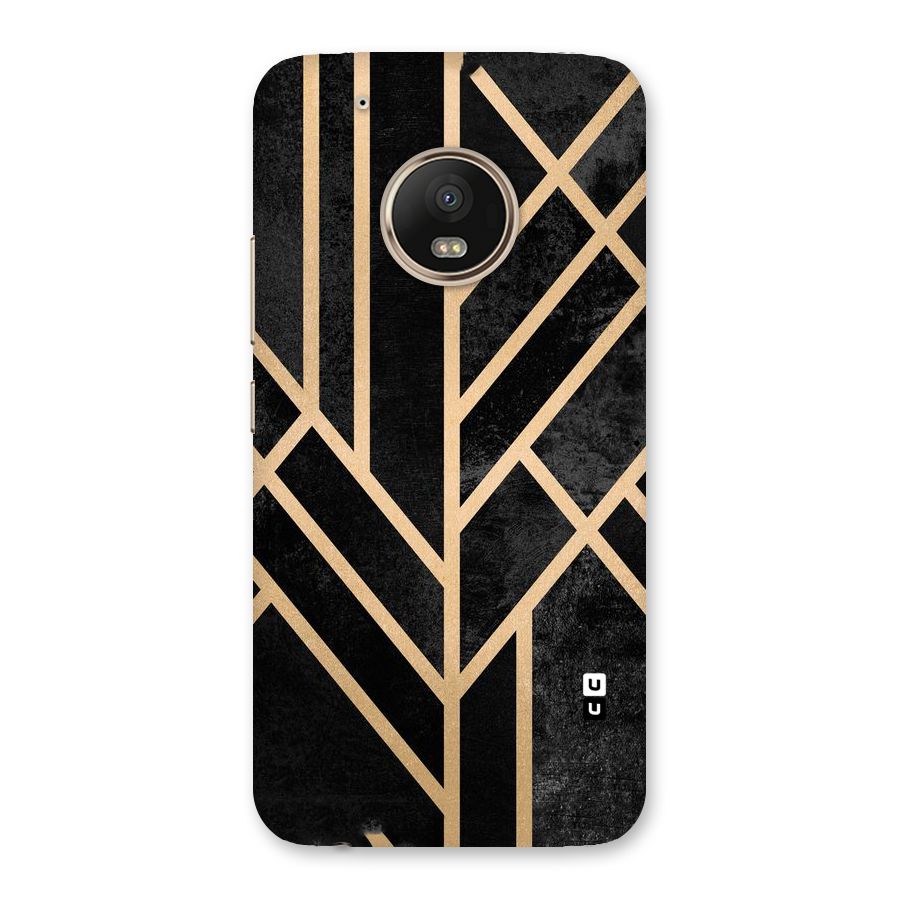 Tri Lines Gold Back Case for Moto G5 Plus