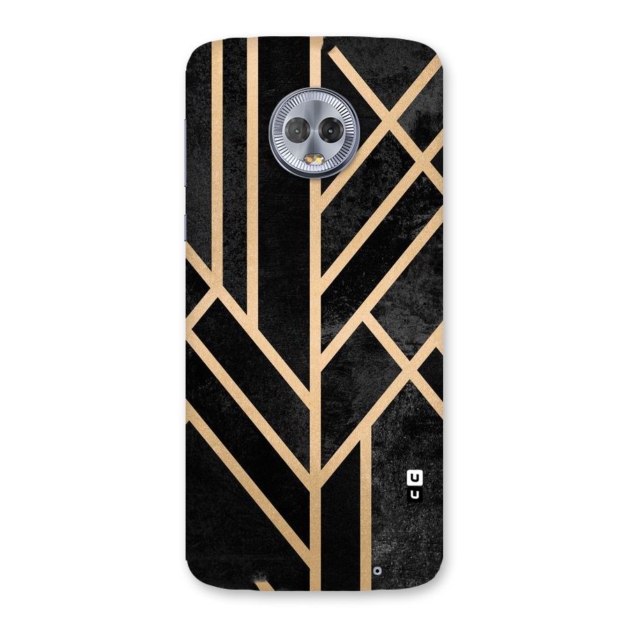 Tri Lines Gold Back Case for Moto G6 Plus