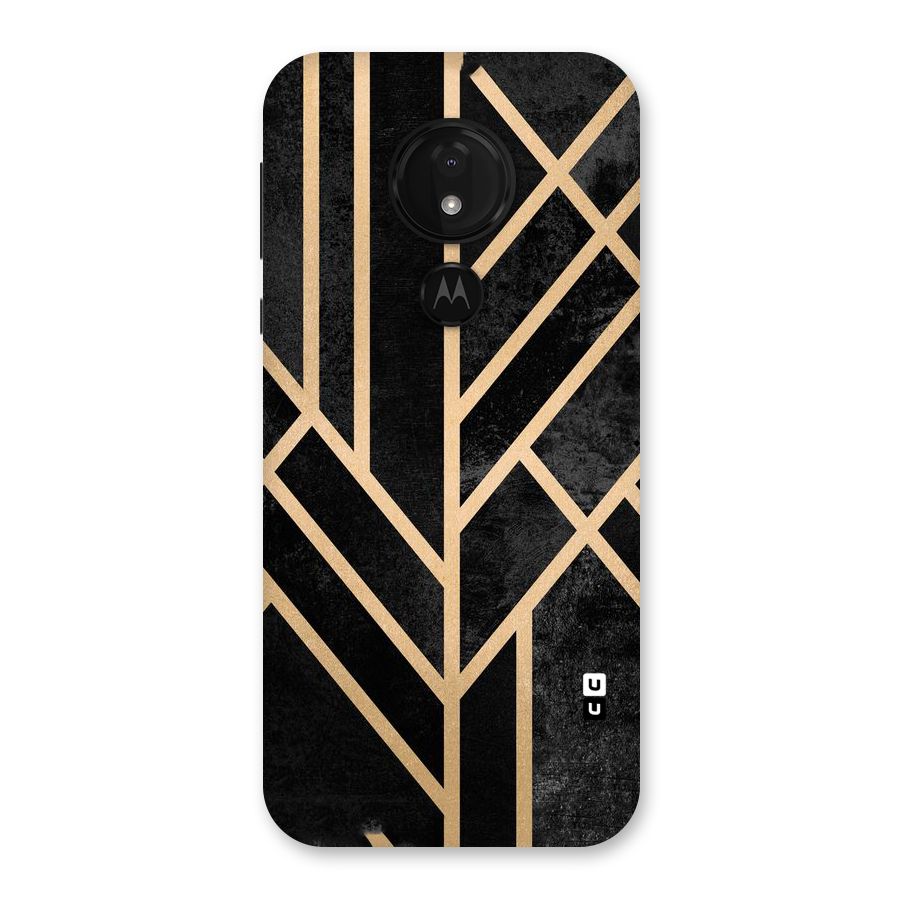 Tri Lines Gold Back Case for Moto G7 Power