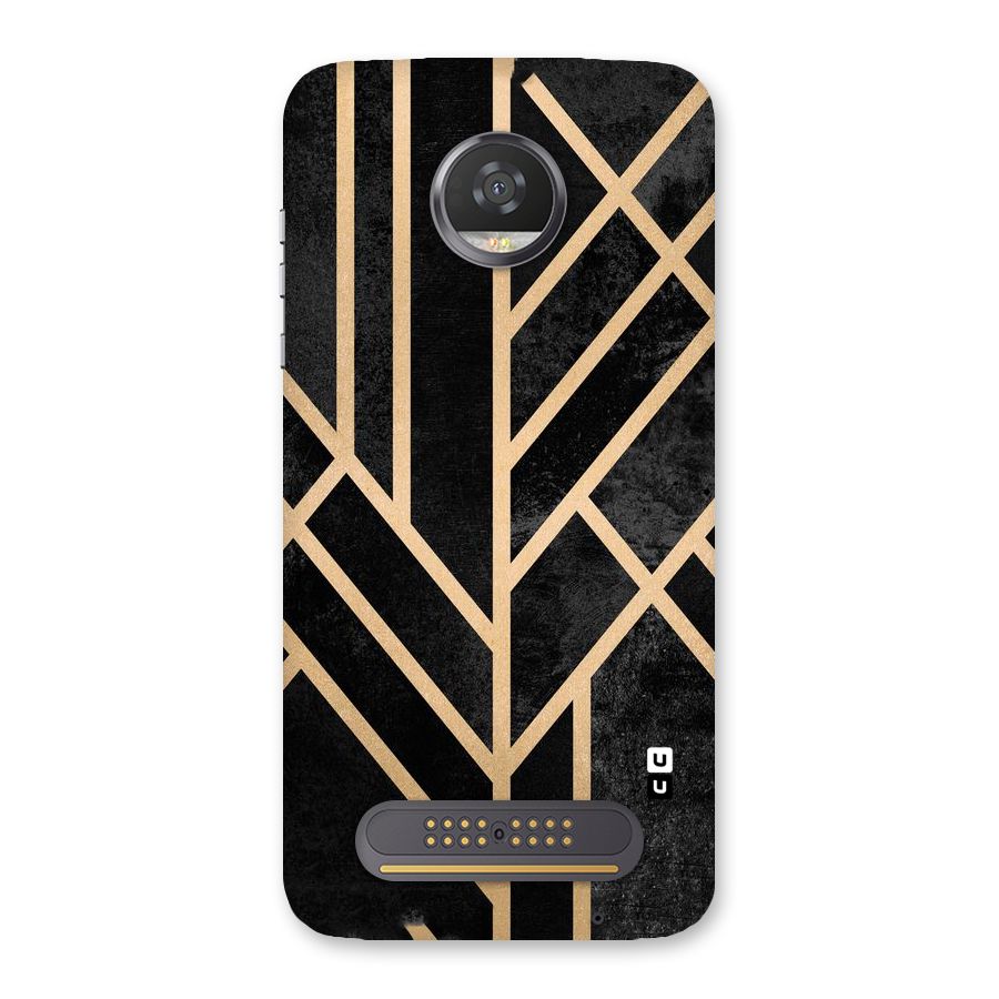 Tri Lines Gold Back Case for Moto Z2 Play