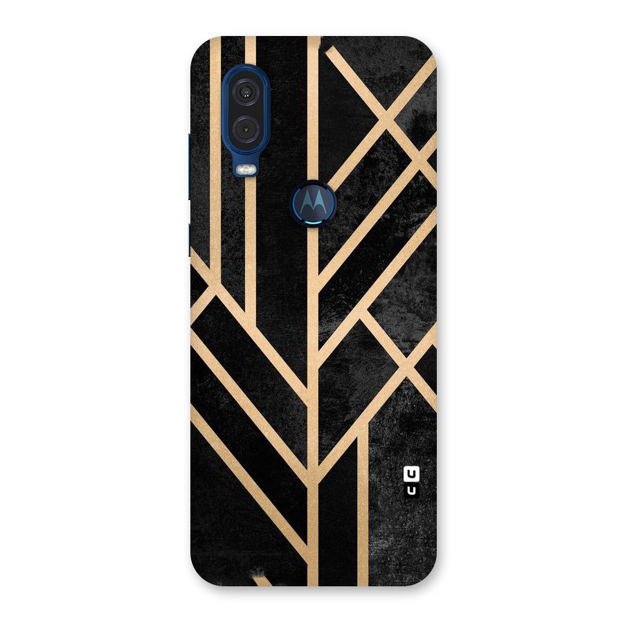 Tri Lines Gold Back Case for Motorola One Vision