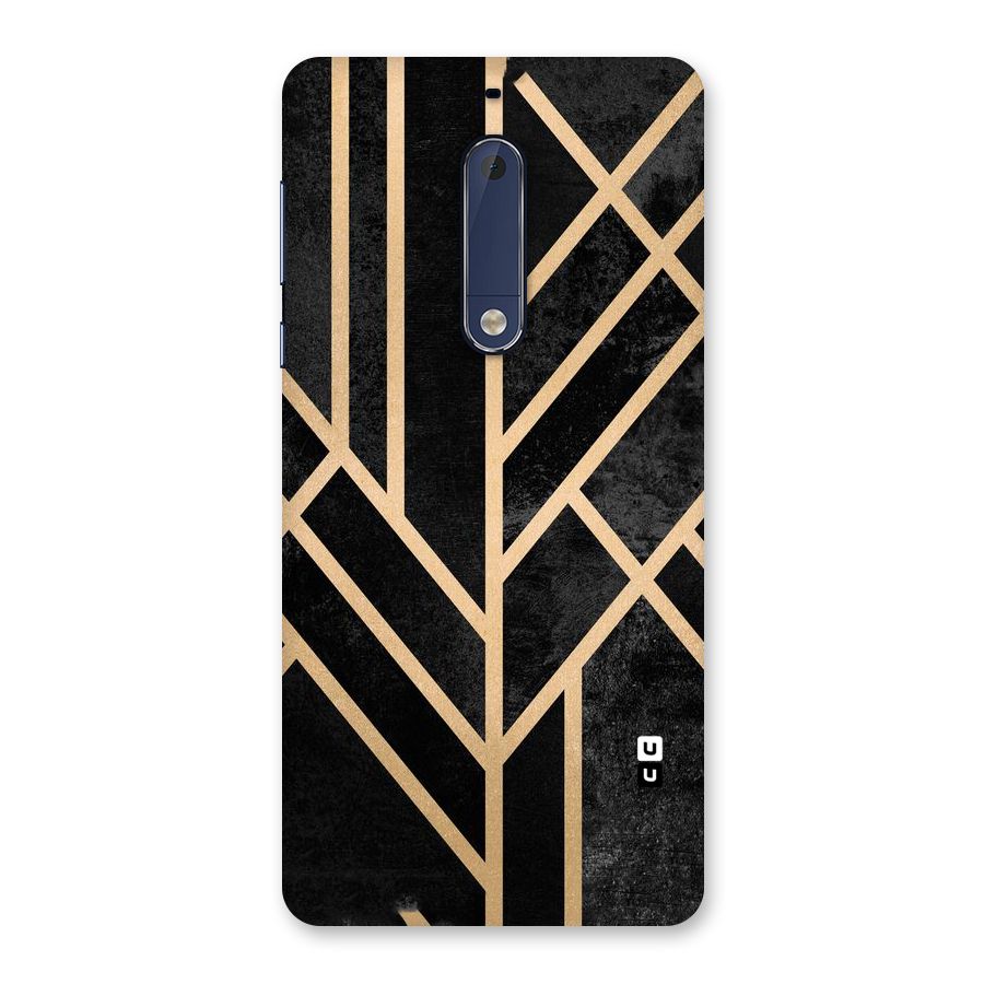 Tri Lines Gold Back Case for Nokia 5