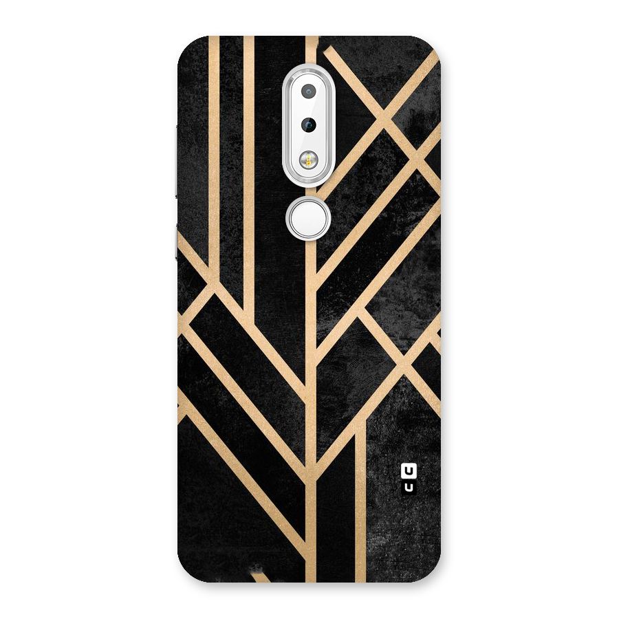 Tri Lines Gold Back Case for Nokia 6.1 Plus