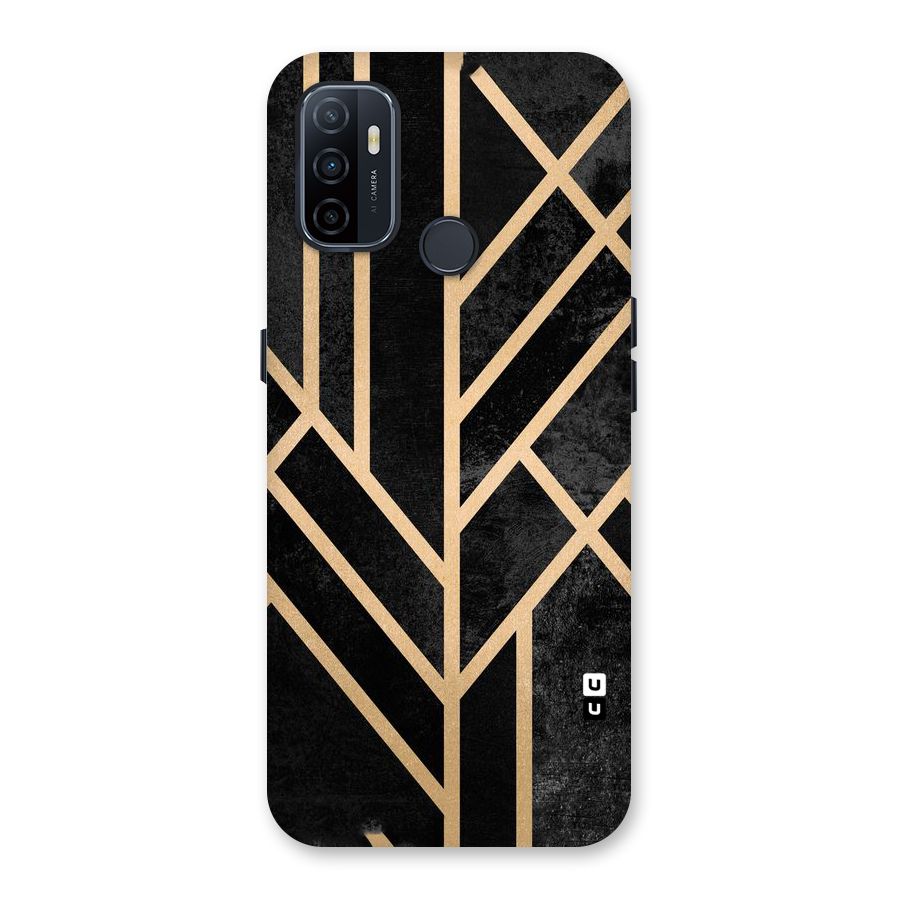 Tri Lines Gold Back Case for Oppo A32