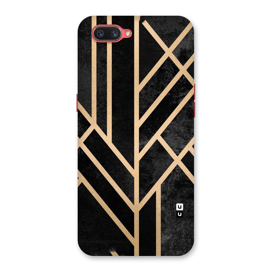 Tri Lines Gold Back Case for Oppo A3s