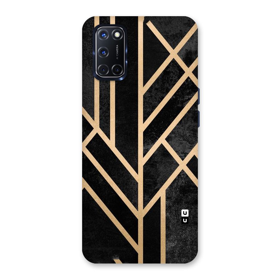 Tri Lines Gold Back Case for Oppo A52