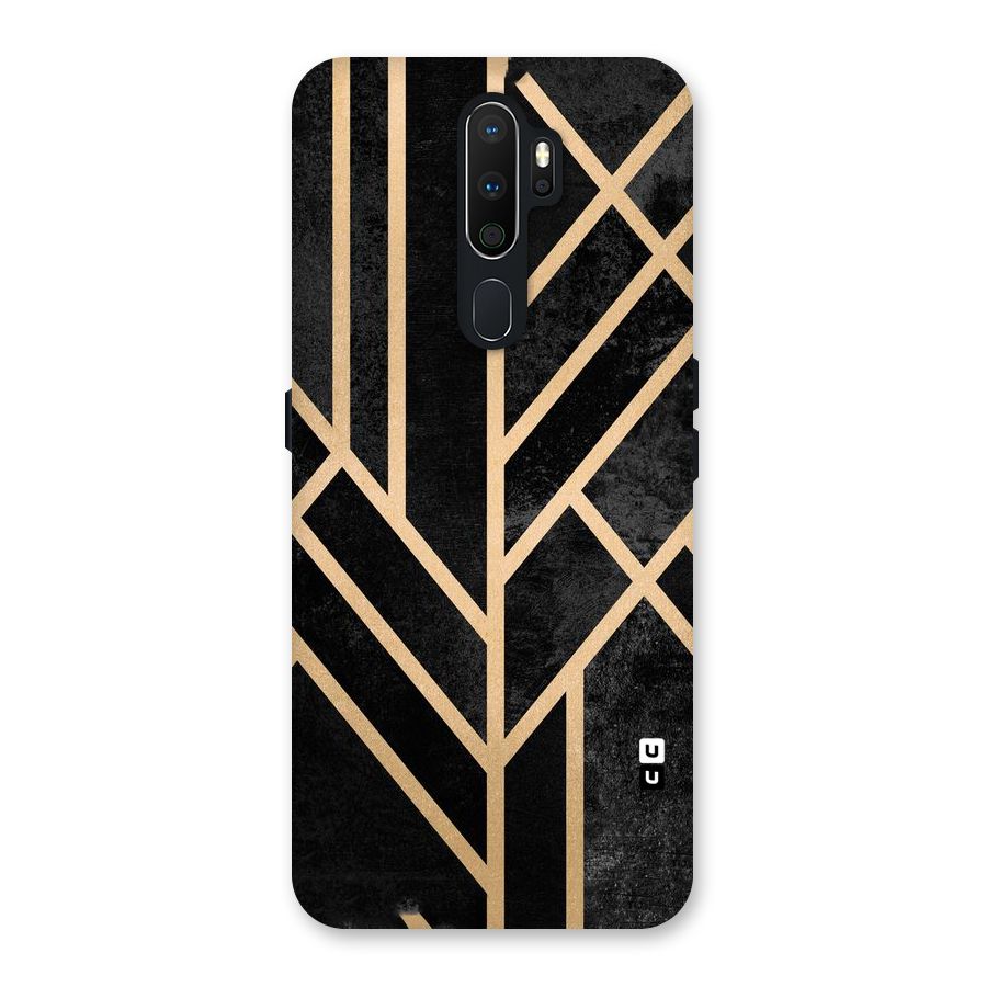 Tri Lines Gold Back Case for Oppo A5 (2020)