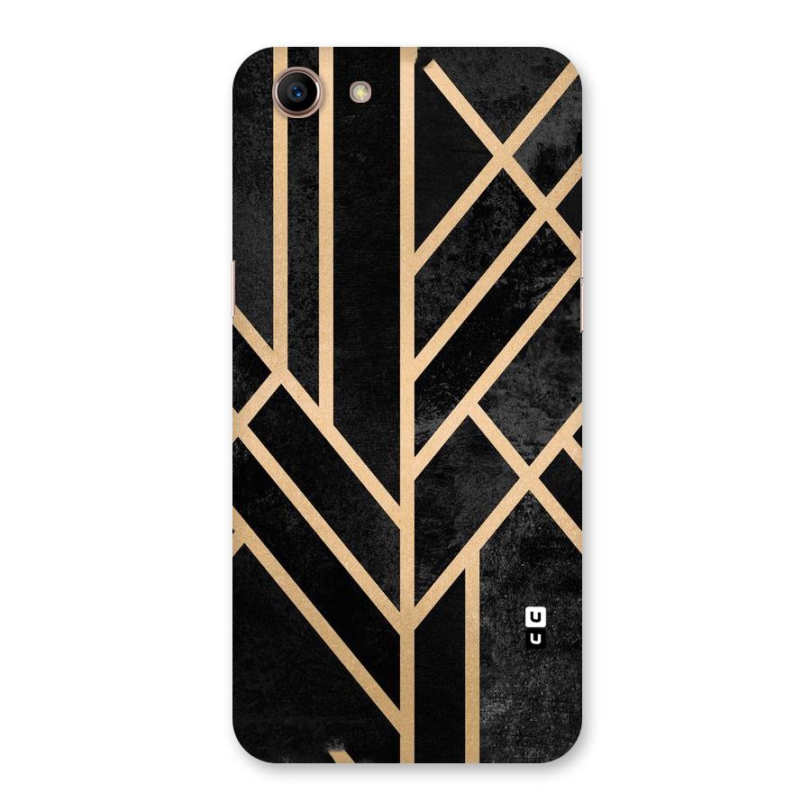 Tri Lines Gold Back Case for Oppo A83 (2018)