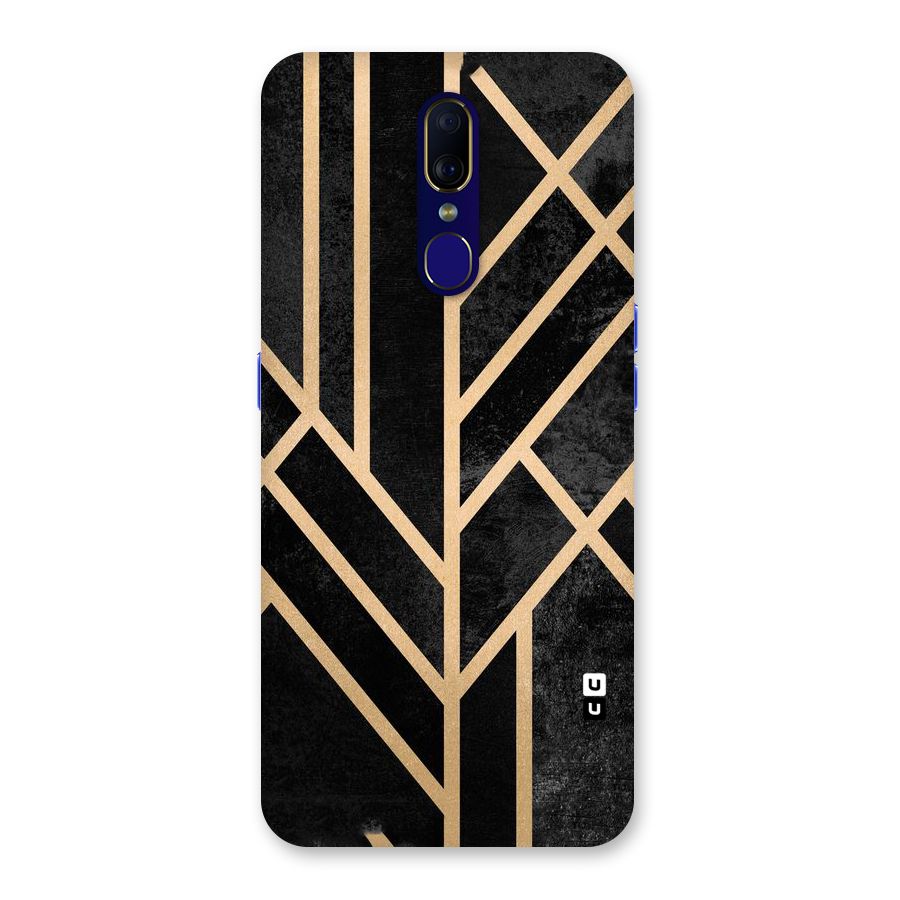 Tri Lines Gold Back Case for Oppo F11