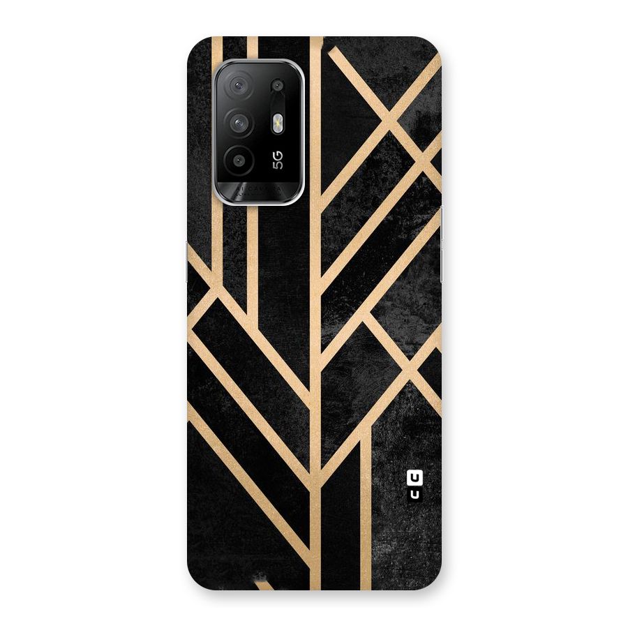 Tri Lines Gold Back Case for Oppo F19 Pro Plus 5G
