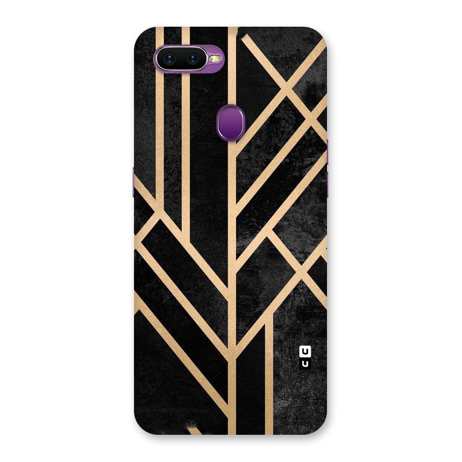 Tri Lines Gold Back Case for Oppo F9