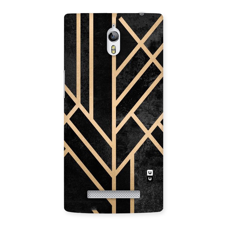 Tri Lines Gold Back Case for Oppo Find 7
