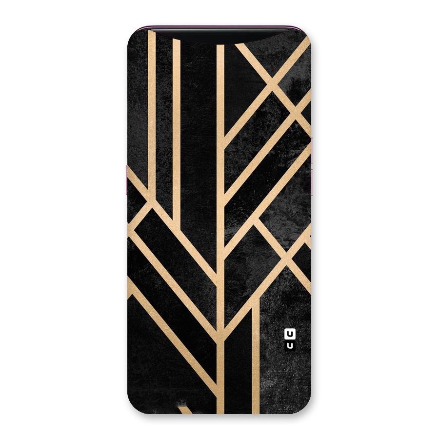 Tri Lines Gold Back Case for Oppo Find X